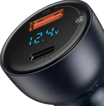 Автомобільний зарядний пристрій Baseus Particular QC4.0 PD3.0 PPS USB + Type-C 65W 5A + Type-C/Type-C Black (TZCCKX-0G)
