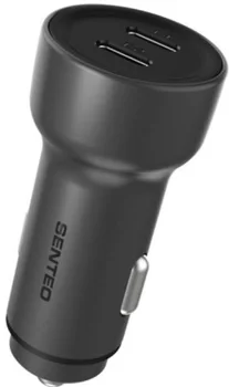 Автомобільний зарядний пристрій Senteo Q-05 2USB-C PD/QC 72W 3A (with Certificate CE) Black