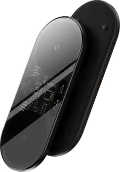 Бездротовий зарядний пристрій Baseus Digital LED Display 2-in-1 Wireless Charger Universal Version 20W Black (WXSX010101)