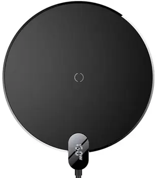 Беспроводное зарядное устройство Baseus Digital LED Display Gen 2 Wireless Charger 15W Black (CCED000001)