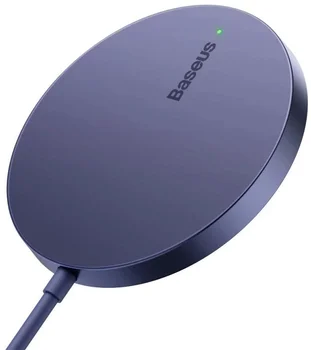 Беспроводное зарядное устройство Baseus Simple Mini3 Magnetic Wireless Charger 15W Purple (CCJJ040205)