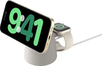 Беспроводное зарядное устройство Belkin 2in1 MagSafe Charge Station White (WIZ020VFH37)