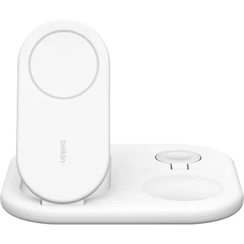 Беспроводное зарядное устройство Belkin 3in1 Magnetic Foldable Qi2 15W, White (WIZ029VFWH)