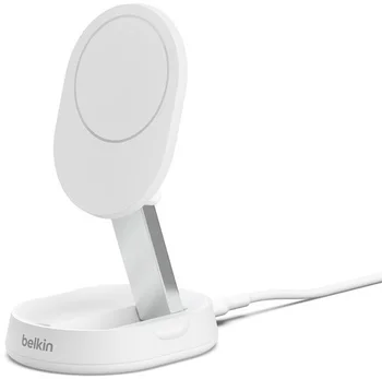 Бездротовий зарядний пристрій Belkin BoostCharge Pro Magnetic Qi2 15W White (WIA008VFWH)