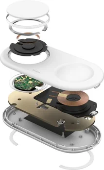 Беспроводное зарядное устройство Belkin Magnetic Wireless Charging Pad with Qi2 15W White (WIZ021VFWH)