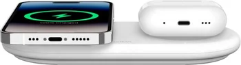 Беспроводное зарядное устройство Belkin Magnetic Wireless Charging Pad with Qi2 15W White (WIZ021VFWH)