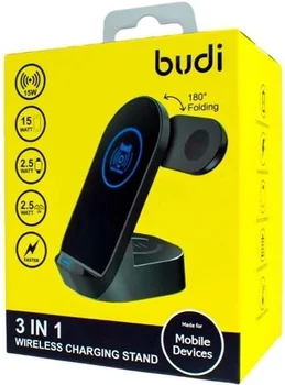 Бездротовий зарядний пристрій Budi 3 in 1 Wireless Chargin Stand (WL4300B)