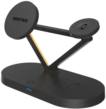 Бездротовий зарядний пристрій Senteo D1 NAVI STAND 5 in 1 Magnetic wirelles charger 45W Black