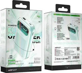 Зовнішній акумулятор (повербанк) Acefast M1 Exploration 10000mAh 30W Mountain mist