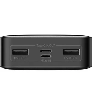 Внешний аккумулятор (повербанк) Baseus Bipow Digital Display 15W 20000mAh Black (PPDML-J01)