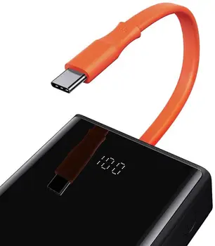 Зовнішній акумулятор (повербанк) Baseus Elf Digital Display 20000mAh 65W Black (PPJL000001, PPJL65C)