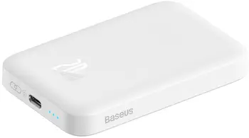 Зовнішній акумулятор (повербанк) Baseus Magnetic Bracket Mini Fast Charge Power Bank 6000mAh 20W White (P10059002223-00)