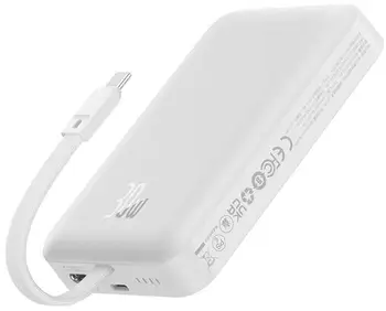 Зовнішній акумулятор (повербанк) Baseus Magnetic Mini 10000mAh 30W White (P1002210B223-00)