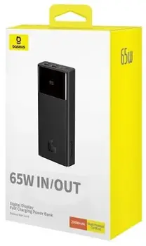 Зовнішній акумулятор (повербанк) Baseus Star Lord Digital Display 20000mAh 65W Black (P10022906113-00)