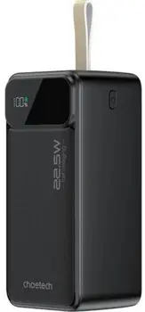 Зовнішній аккумулятор (повербанк) Choetech B730 30000mAh PD 22.5W Black