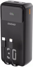 Зовнішній акумулятор (повербанк) Dudao K15MAX Built-in Cables 30000mAh PD 22.5W Black (6976625333783)