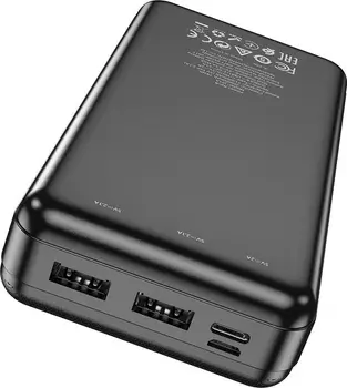 Зовнішній акумулятор (повербанк) Hoco J91A 20000mAh 10W 2USB-A Black