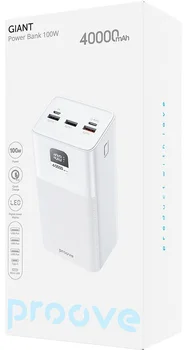 Внешний аккумулятор (повербанк) Proove Giant 100W 40000mAh White (PBGI99320002)