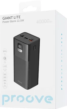 Внешний аккумулятор (повербанк) Proove Giant Lite 40000mAh 22.5W Black (PBGI20312201)
