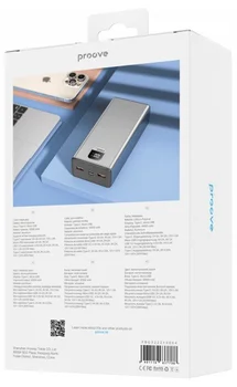 Внешний аккумулятор (повербанк) Proove Guardian 30000mAh 22.5W Metal Gray (PBG322210004)