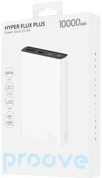 Зовнішній аккумулятор (повербанк) Proove Hyper Flux Plus 22.5W 10000mAh White (PBF122120002)