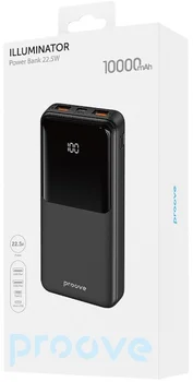 Внешний аккумулятор (повербанк) Proove Illuminator 10000mAh 22.5W Black (PBI122210001)