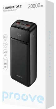 Зовнішній аккумулятор (повербанк) Proove Illuminator 2 22.5W 20000mAh Black (PBIP20212201)