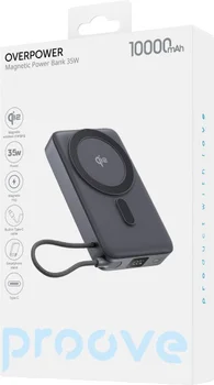 Внешний аккумулятор (повербанк) Proove OverPower 10000mAh 35W Black (PBOP35012105)
