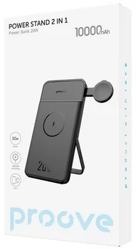 Внешний аккумулятор (повербанк) Proove Power Stand 2in1 10000mAh 20W Black (PBPS20030001)