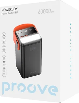 Внешний аккумулятор (повербанк) Proove Powerbox 65W 60000mAh Black (PBPB65412201)