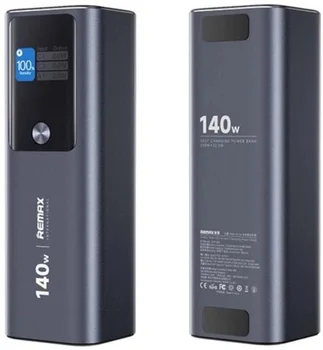 Зовнішній аккумулятор (повербанк) REMAX RPP-662 Dinba Series 140W+22.5W PD+QC Fast Charging 25200mAh Gray