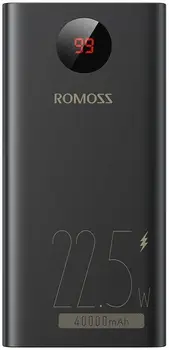 Зовнішній акумулятор (повербанк) Romoss 40000mah PEA40PF 22.5W Black (PEA40-152-2133H) (UA)