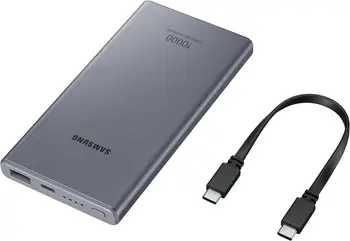 Зовнішній акумулятор (повербанк) Samsung 10000mAh 25W Dark Grey (EB-P3300XJEGEU, EB-P3300XJRGRU)