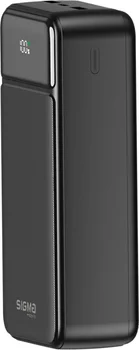 Зовнішній аккумулятор (повербанк) Sigma mobile X-power 2USB+Type-C 22.5W 30000mAh Black (SI30A4QL)