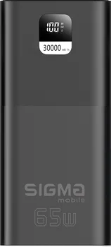 Зовнішній аккумулятор (повербанк) Sigma mobile X-power 2USB+Type-C 65W 30000mAh Black (SI30A6QLX)