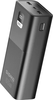 Зовнішній аккумулятор (повербанк) Sigma mobile X-power 2USB+Type-C 65W 30000mAh Black (SI30A6QLX)