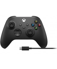 Геймпад Microsoft Xbox Series X | S Wireless Controller Carbon Black + USB Cable (XOA-0010, 1V8-00001, 1V8-00002)