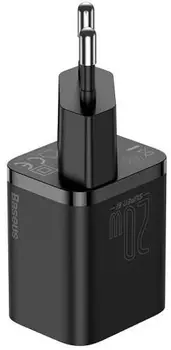 Зарядное устройство Baseus Super Si Quick Charger 20W Sets Black + Type-C to Lightning (TZCCSUP-B01)