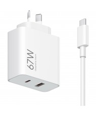 Зарядний пристрій Xiaomi Wall Charger 67W White + USB-C (BHR4935CN)