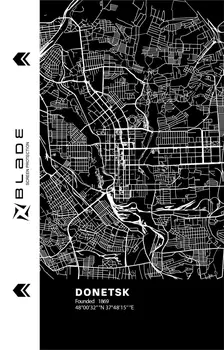 Захисна гідрогелева плівка BLADE Hydrogel Screen Protection (Print_Plotter) back Cities of Ukraine series Donetsk
