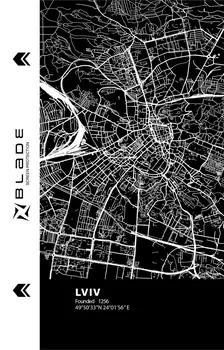 Захисна гідрогелева плівка BLADE Hydrogel Screen Protection (Print_Plotter) back Cities of Ukraine series Lviv