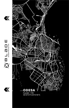 Защитная гидрогелевая пленка BLADE Hydrogel Screen Protection (Print_Plotter) back Cities of Ukraine series Odesa