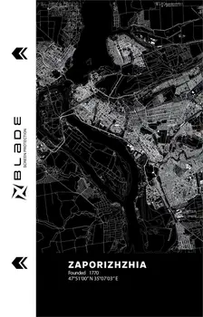 Захисна гідрогелева плівка BLADE Hydrogel Screen Protection (Print_Plotter) back Cities of Ukraine series Zaporizhzhia