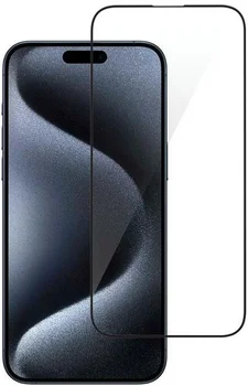 Захисне скло 2E iPhone 15 Pro Max, (1 Pack), black border (2E-IP-15PM-6.7-SMFCFG-BB)