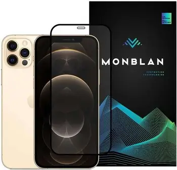 Защитное стекло Monblan для iPhone 12 / 12 Pro 2.5D Anti Static 0.26mm Black