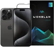 Захисне скло Monblan для iPhone 15 Pro 2.5D Anti Static 0.26mm [Dust-Proof] Black