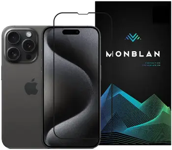 Защитное стекло Monblan для iPhone 16 Plus / 15 Plus / 14 Pro Max 2.5D Anti Static 0.26mm [Dust-Proof] Black