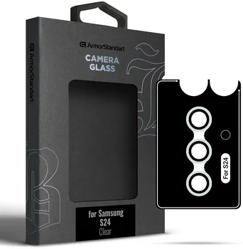 Защитное стекло для камеры ArmorStandart Supreme Black Icon для Samsung S24 Clear (ARM76614)