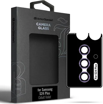 Захисне скло для камери ArmorStandart Supreme Black Icon для Samsung S24 Plus Cobalt Violet (ARM76612)