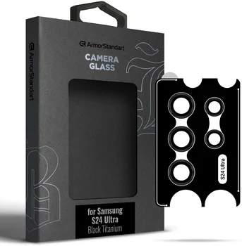 Захисне скло для камери ArmorStandart Supreme Black Icon для Samsung S24 Ultra Black Titanium (ARM76602)
